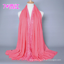 Scarf lace trimmed Islam hijab scarf